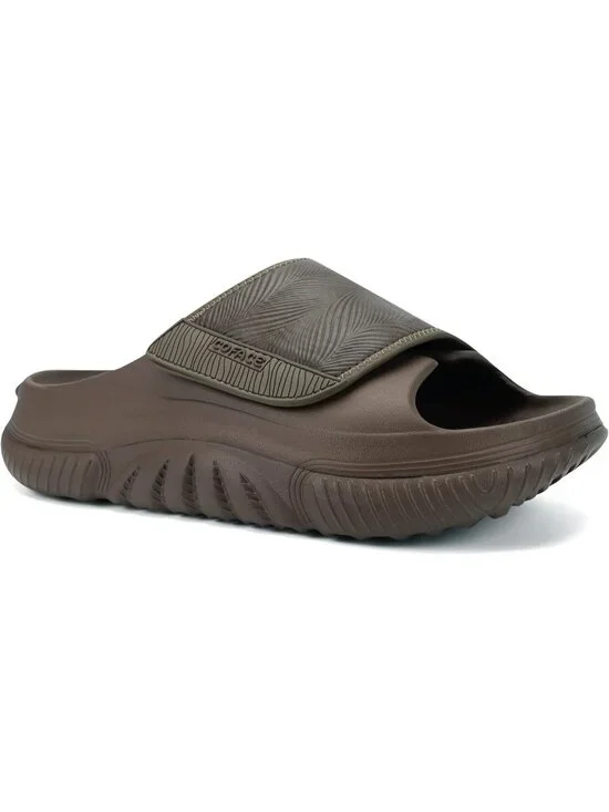 Men's Brown Recovery Sandals Orthopaedic Plantar Fascistic Walking Casual