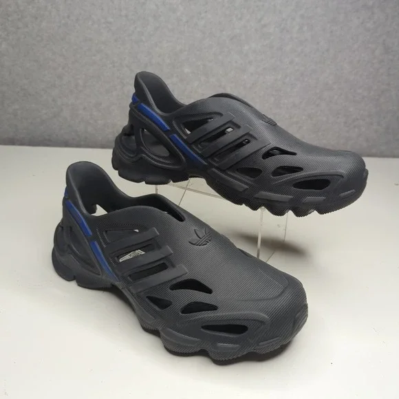Adidas Adifom Climacool Shoes Mens Size 4‎ Black Blue Slides Sandals Clogs