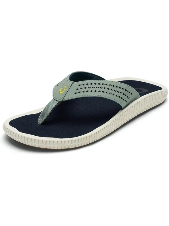 Men Sea Green Beach Sandals Water Resistant Flip Flops Arch Support&Comfort Fit