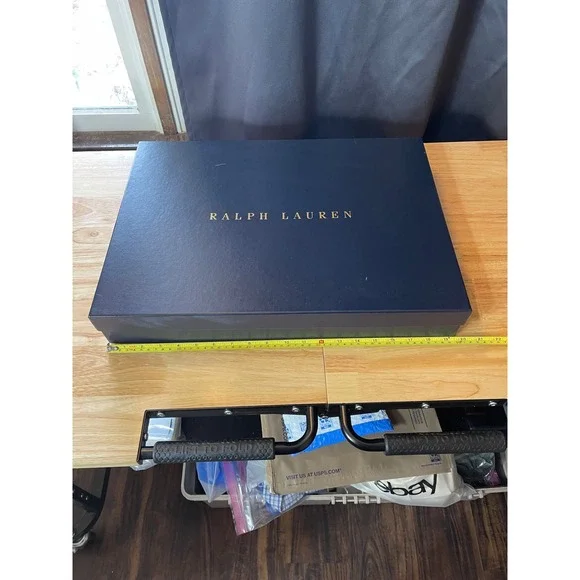 Ralph Lauren‎ Navy Blue Gold Logo Large Gift Box 19x13.5x4.25
