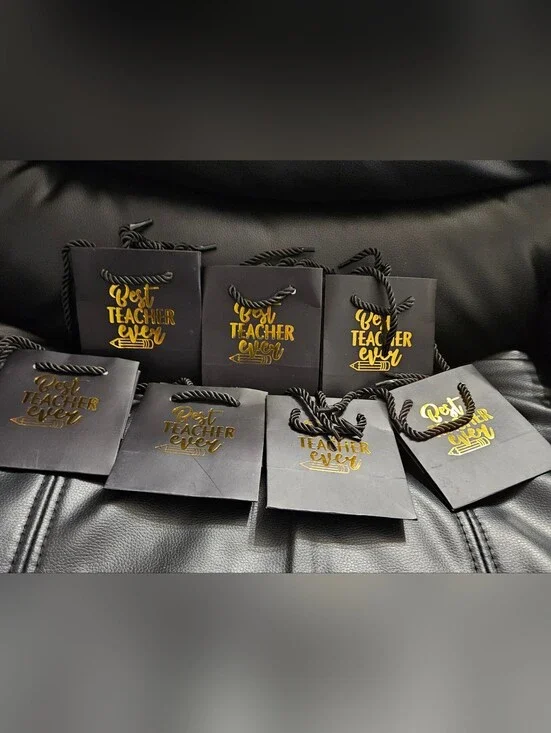 Black Gift Bags with Gold 