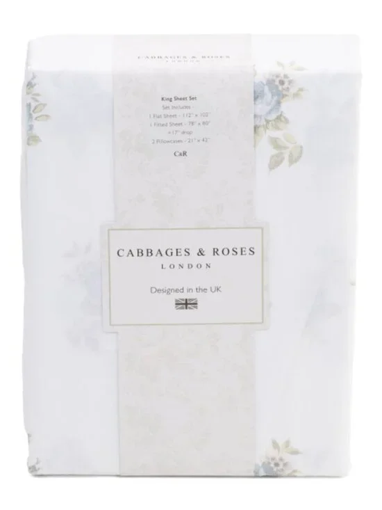 CABBAGES & ROSES 200tc Soft Sheet Set