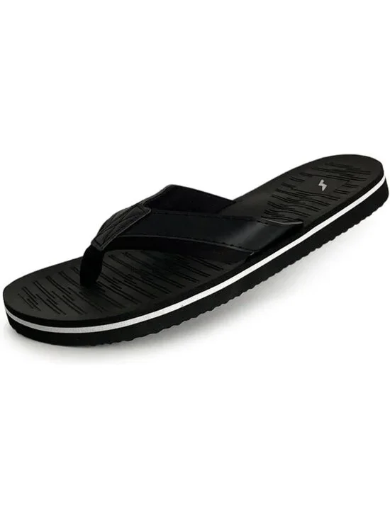Norty Thong Men's Dark Black Footwear For Summer Comfortable Sandals Casual