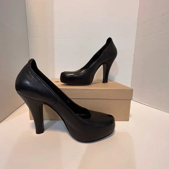 Nanette Lepore Peep Toe Pump Black 8.5