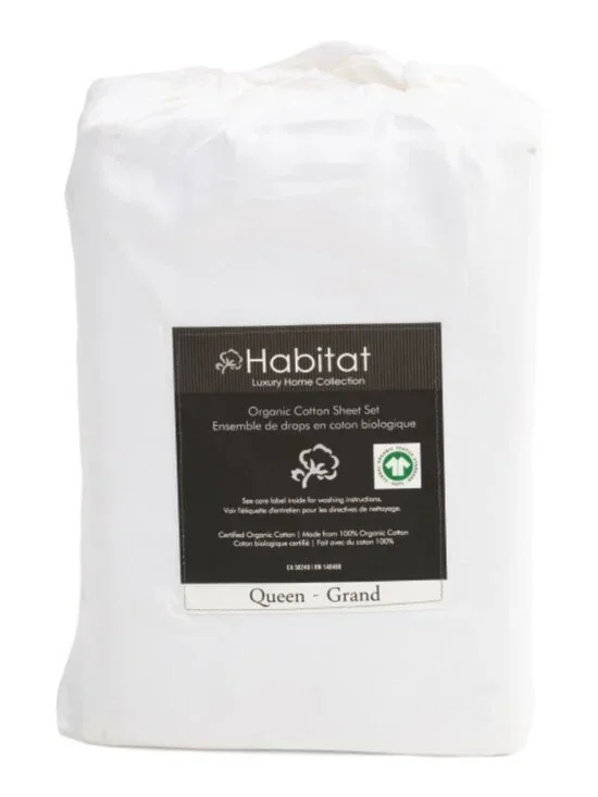 HABITAT 500tc Organic Cotton Sheet Set