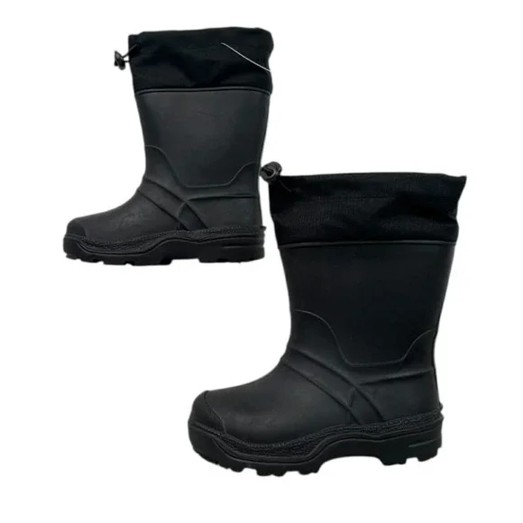 Wonder Nation Unisex Size‎ 9 Black Winter Insulated To  -25 degrees Rubber Boots