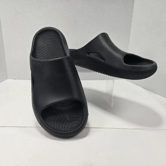 CROCS Mellow Recovery Black Comfort Slide Sandals Men's Size 11