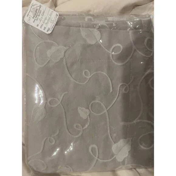 NEW Sateen Beige Pillow Shams Standard 2 With Embroidery And Border 30” X 23.5”