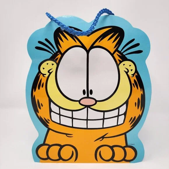 Vtg 90s Gibson Greetings PAWS Garfield the Cat Gift Party Present Bag 8.5