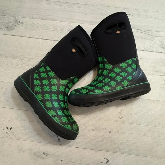BOGS kids shamrock 4H snow boots‎ youth size 2