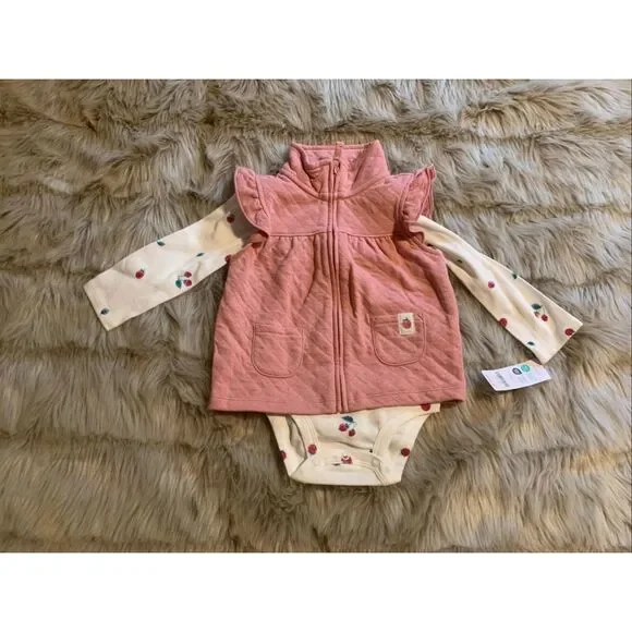 NWT Carter’s Baby Quilted Little Vest Set 18M