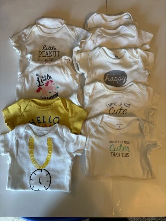 Carter's Baby One-Piece Bodysuits White Yellow