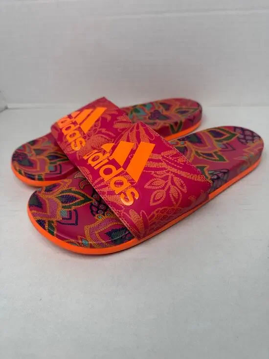 Adidas Adilette comfort Slide ‘Floral Signal Orange’ 2022 size 10