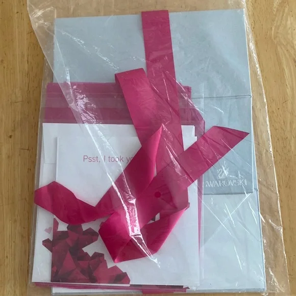 Swarovski gift box kit with box tissue and card. New not used.