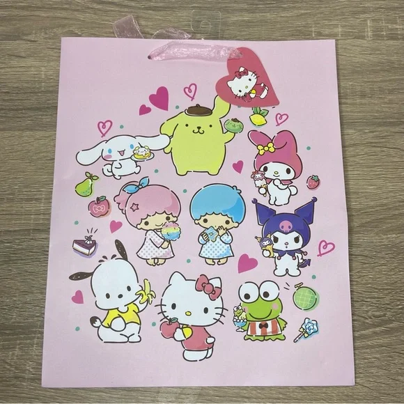 Hello Kitty & Friends Pink Gift Wrap Bag NEW