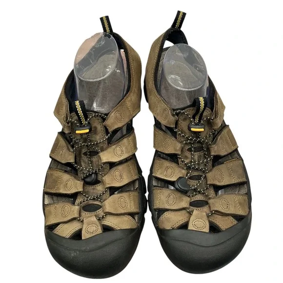 KEEN Newport Leather‎ Hiking Sandals Mens 11.5 Brown Waterproof Fisherman Shoes