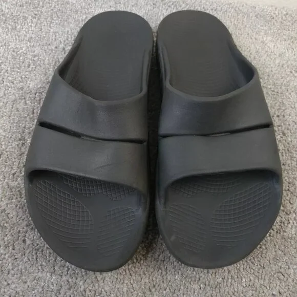 Oofos Ooahh Slides Recovery Sport Sandals Mens 12 Comfort Shoes Black Slip On
