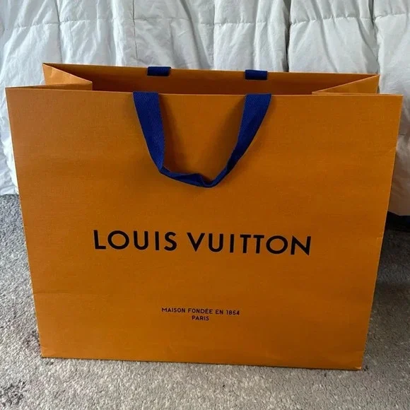 New Authentic Louis Vuitton Brown Shopping Gift Bag Large Bag