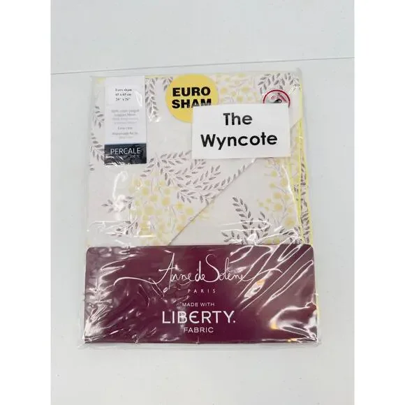 NWT Mimosa By Anne De Solene Floral EURO SHAM Percale Cotton (1)