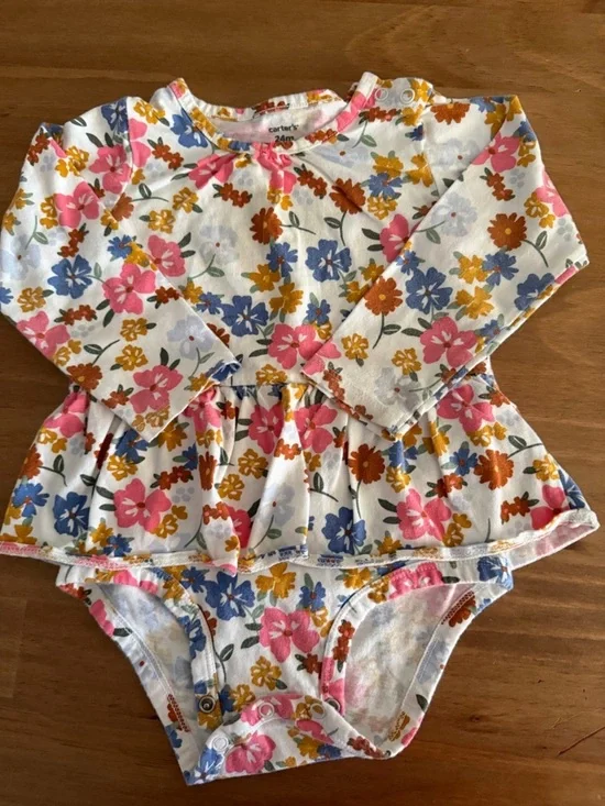 Carter's Pink Floral Toddler Top Size 24 M