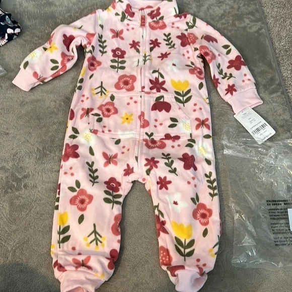Carter’s baby 12 AM new flannel one piece bodysuit