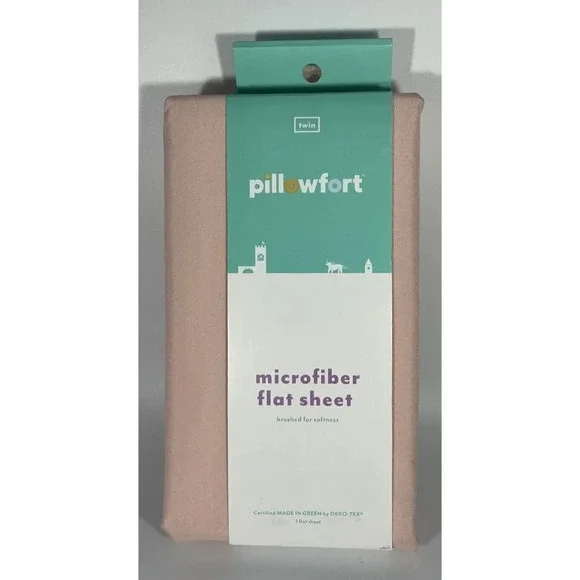 Pillowfort Just Peachy Microfiber Flat‎ Sheet Size Twin 66