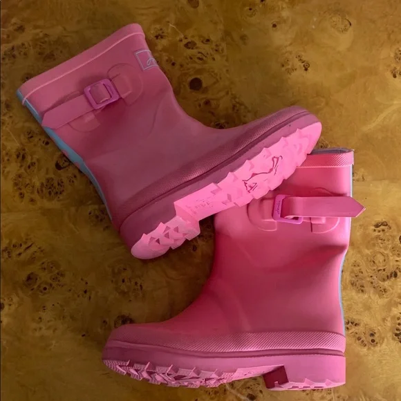 Joules Pink Rain Boot Girls 12