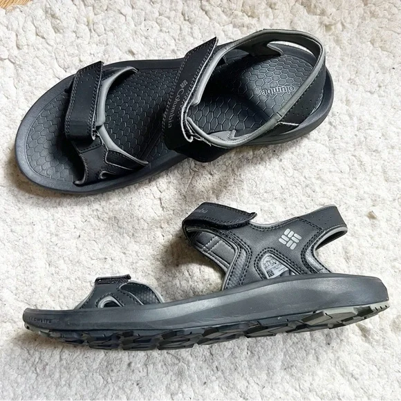 Columbia Riptide II Sandals Men's Size 11 Black Gray Water Sport Hiking Outdoor