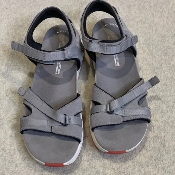 Clarks Gray Motion Sandals