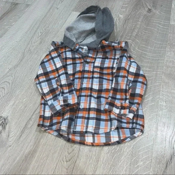 Carter’s flannel kids shirt with hoodie