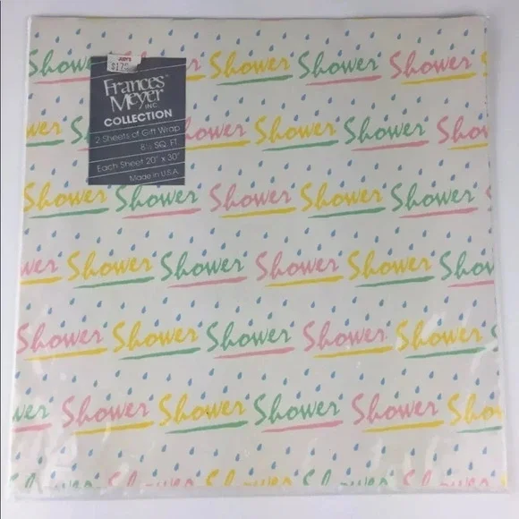 Vintage Frances Meyer Baby‎ Shower Gift Wrap New