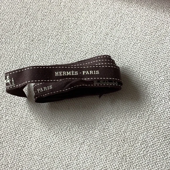 - Hermès Ribbon Authentic Brown Gift Wrapping 60”