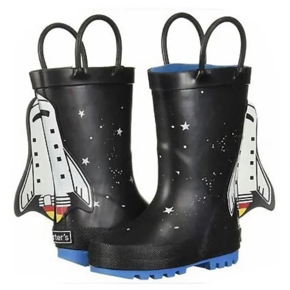 NEW! Carter’s Rain Boots 4-D Space Rocket Shoes size 4