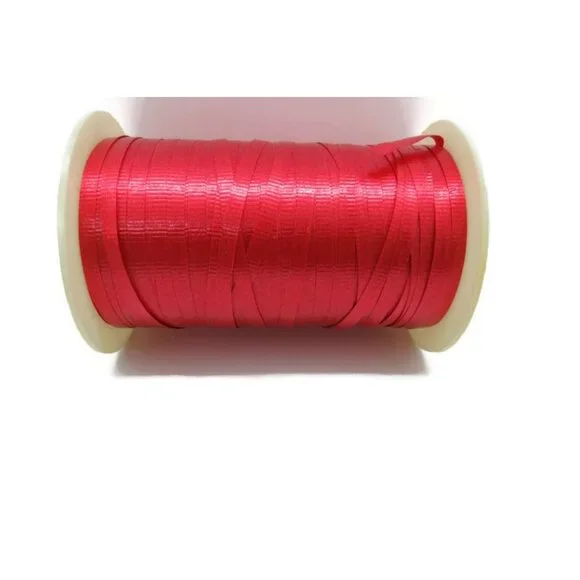 Vintage Hollywood Christmas Valentine Red Curling Gift Wrap Ribbon 50's or 60's