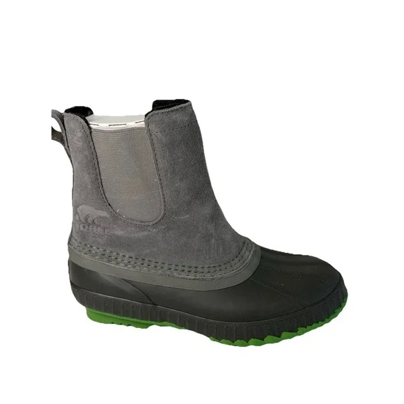 Sorel Youth Cheyanne II Chelsea‎ waterproof duck boot Gray/Green Size 1Y No Box