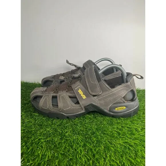 Teva Hiking Sandals Men’s Size 8 Brown Closed Toe Sport Outdoor Water Shoes