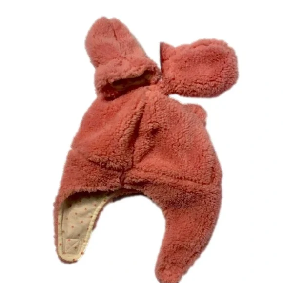 𝅺CARTER’S baby pink hat and mittens for 0-9M