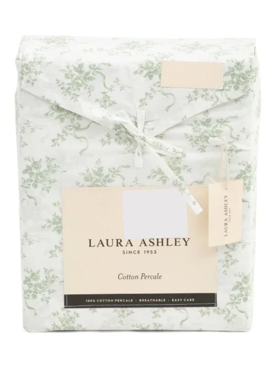 LAURA ASHLEY Cotton Floral Sheet Set