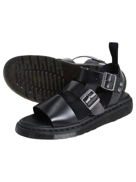 Dr. Martens Gryphon Mens Gladiator Sandals Size 13 Black Leather Strappy Riveted