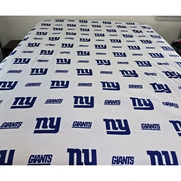 NFL New York Giants FLAT Sheet Queen 96