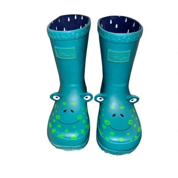 JOULES BOUTIQUE frog rainboots girls boots shoes toddler size 7