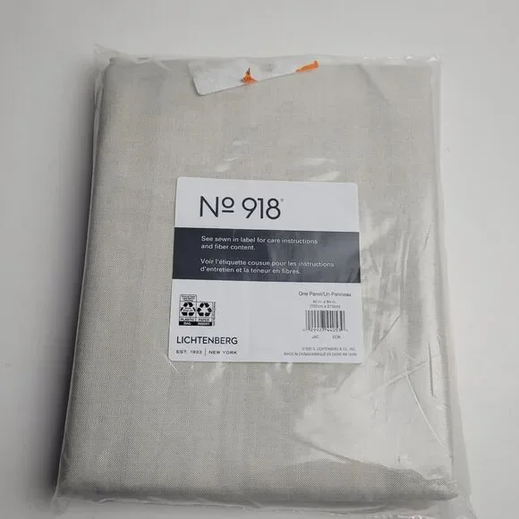 NEW No. 918 Lichtenberg Ecru Jacob One Panel Curtain 40 x 84 inch . #BT1