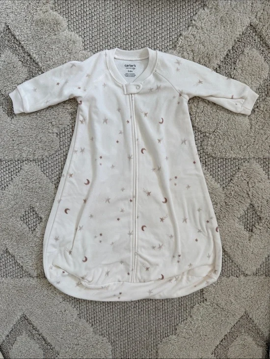 Carter's Cream Sleep Sack Pajamas with Star & Moon Print NWOT