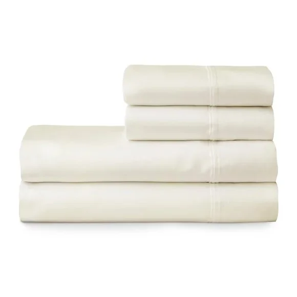 NEW Soft microfiber 4 piece Full size sheet set sheets Ivory White Cream