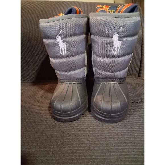 Polo Ralph Lauren‎ Vancouver Snow Boots Ghost Gray Junior Youth Size 5