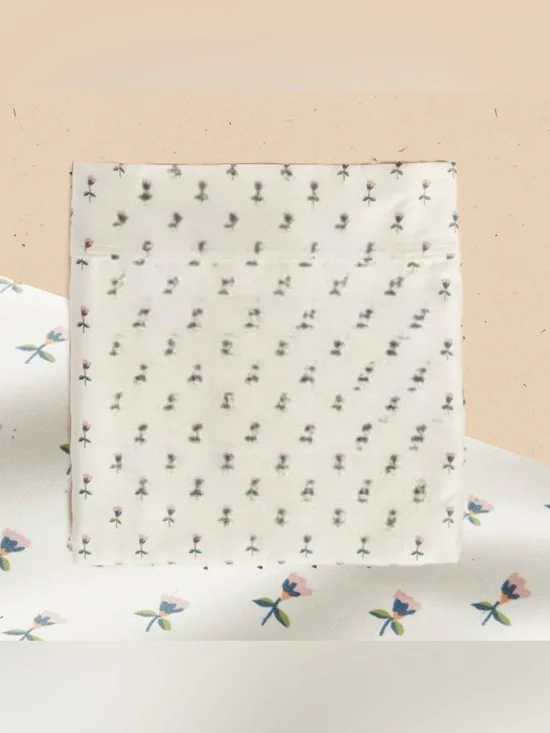Target Threshold | Tulip Toss Cotton Sateen King Size Flat Sheet Cream New NWOT