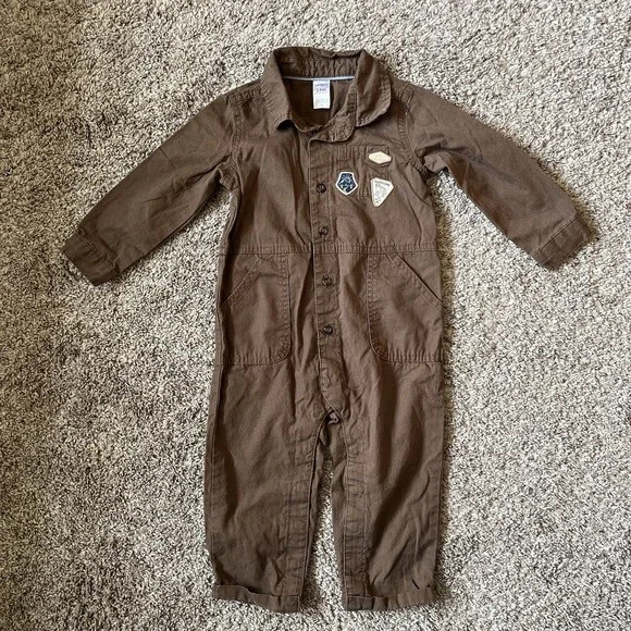 Carter's 1 Piece Jumpsuit Size‎ 24 Months Brown Patchwork