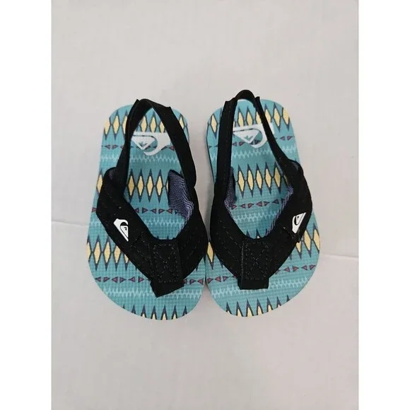 Quicksilver Unisex Child Molokai Layback Sandal Toddler Sz 4 Beach Pool Summer