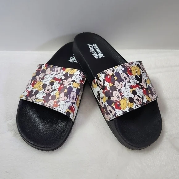 DISNEY Mickey Mouse Graphic Slides Sandals Kids Size 2-3 Unisex
