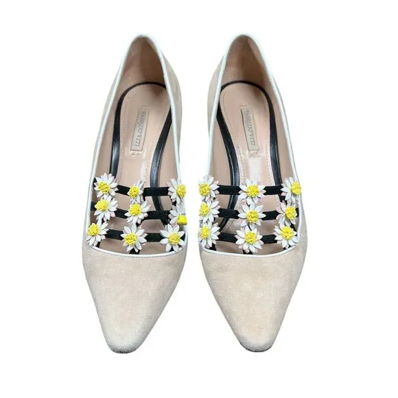 Fabrizio Viti Daisy Heels Pump Priscilla Beaulieu boho retro size 9.5 (39 1/2)